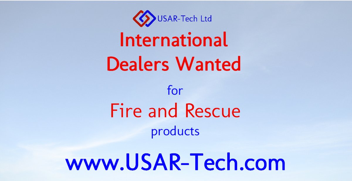 We're always looking for new international dealers / distributors for Fire and Rescue products. Please visit our website or contact us for more information.

USAR-Tech.com

Info@USAR-Tech.com

#Fire #Rescue #Dealers #Distributors