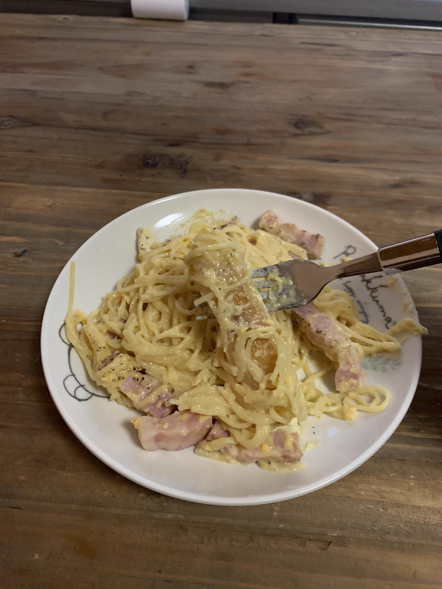 @ore825 カルボナーラの麺が毎回固まってしまいます。アドバイス下さい！ 