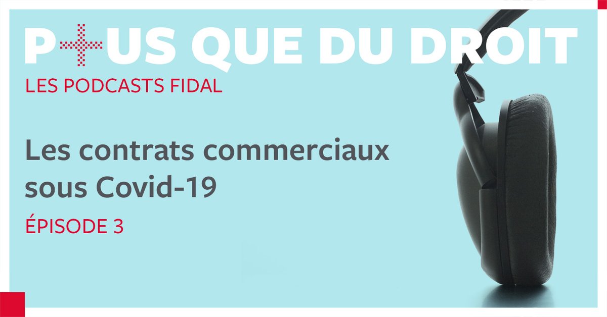 FIDAL_avocats's tweet photo. Découvrez le 3e épisode "Plus que du droit" : les contrats commerciaux en temps de Covid-19. Nicolas Gransard répond à vos interrogations sur le droit applicable en matière d’exécution ou de négociation des contrats commerciaux ainsi que sur les risques ➡️ https://t.co/oUG0cfG6mN https://t.co/M4AswHa6ok