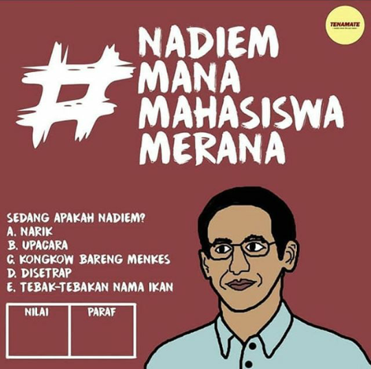 GejayanCalling's tweet photo. Tak kurang dari 1,7 juta pekerja yang terdampak PHK di tengah pandemi sudah barang tentu melesukan ekonomi dan menyulitkan pembiayaan kuliah, tapi Bapak Menteri lebih memilih abai dan menutup matanya.
#NadiemManaMahasiswaMerana
#FachrulManaMahasiswaMerana https://t.co/gTFB5OwDu8