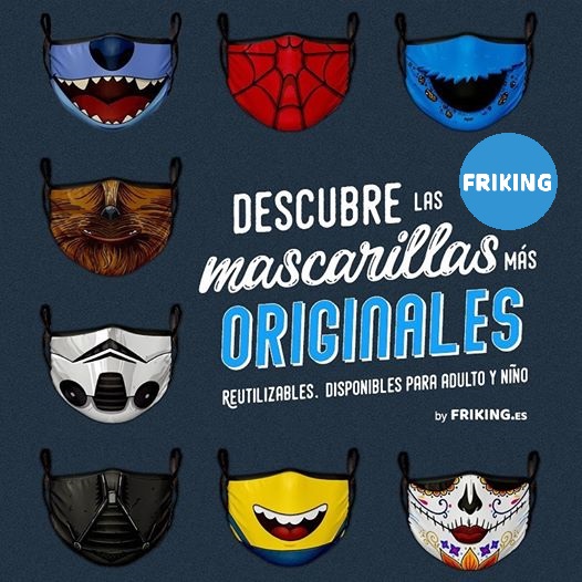 FerialPlaza's tweet photo. Las marcarillas más originales... en @FrikingOficial 😍😷
#mascarillas #maskon #friking #guadalajara #friking https://t.co/pRlxbnDUPw