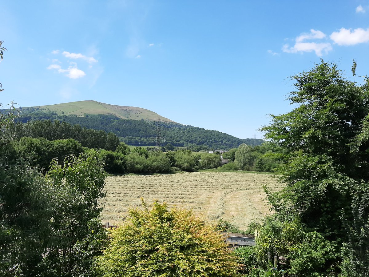 Beautiful summer scene from my window in Abergavenny of freshly mown grass, ready to be baled @DerekTheWeather @Sue_Charles @ruthwignall @kelseyredmore @bbcweather @BBCWthrWatchers