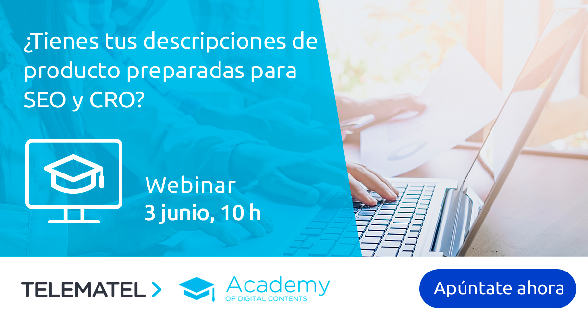 TMTContenidos's tweet photo. Una buena descripción de producto es el primer paso para poder informar correctamente de tus productos. En el Academy de mañana te mostraremos cómo preparar de manera eficiente tus descripciones pensando en el SEO y CRO. ¡Apúntate aquí! https://t.co/cYOhwaEnK1 https://t.co/vPUlX56Zn7