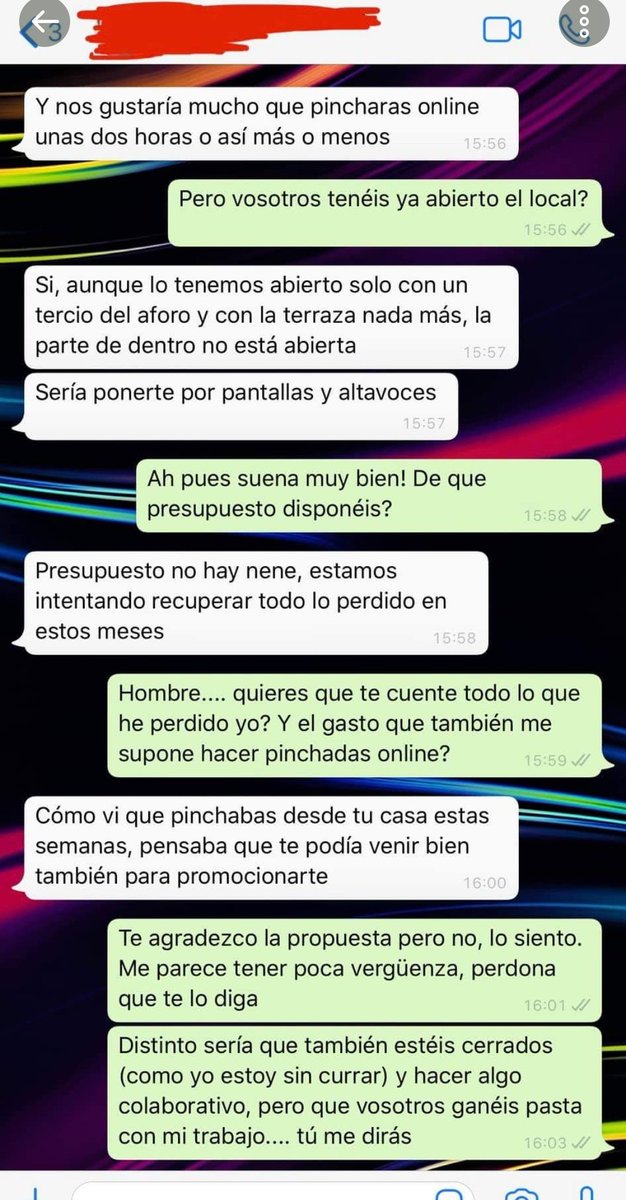 Queremos que pinches en nuestra discoteca, pero no tenemos presupuesto para pagarte, nene. Tendrás que hacerlo a cambio de visibilidad.