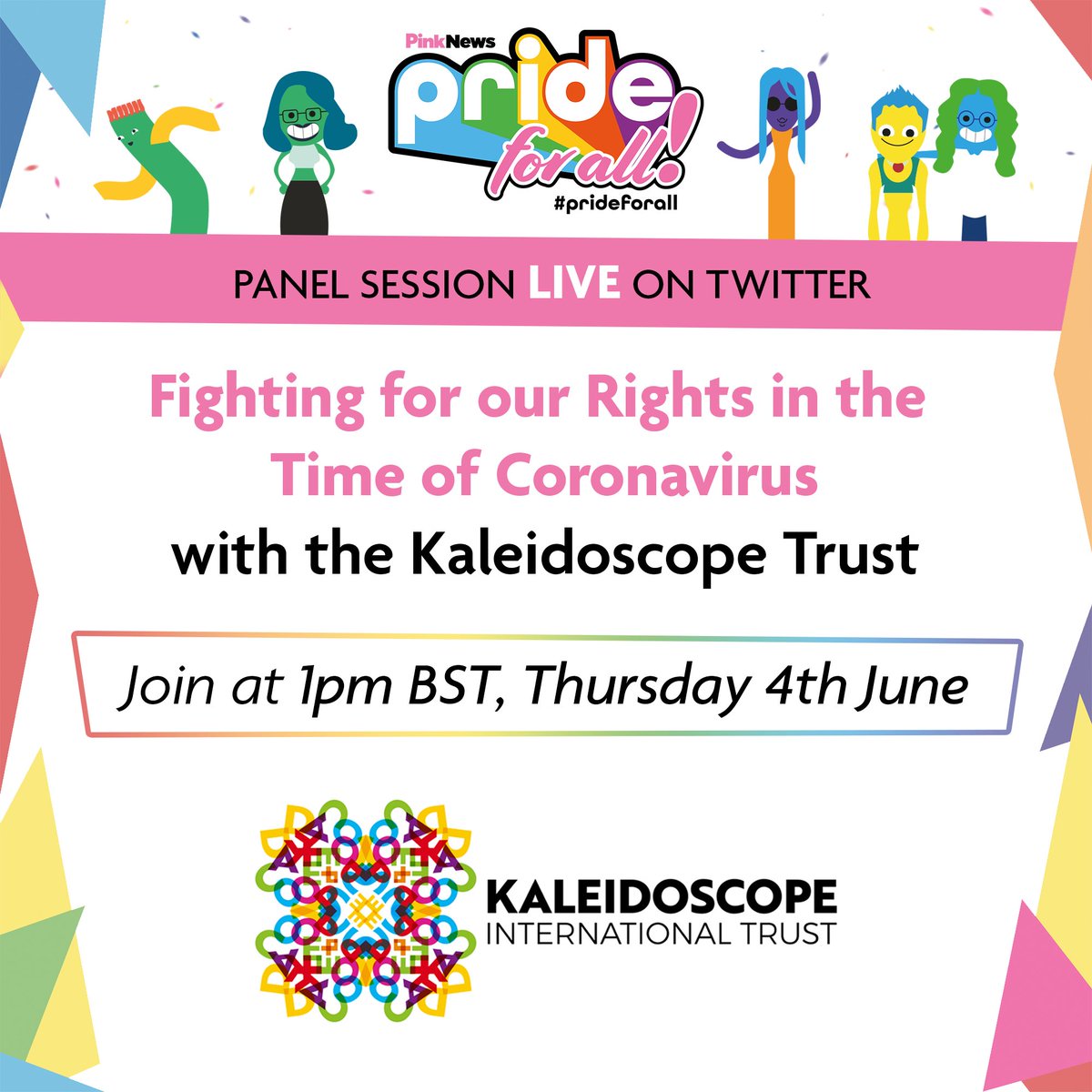 The Kaleidoscope Trust will discuss fighting for our rights in the time of coronavirus on Twitter Live at 1pm BST on Thursday 4 June
