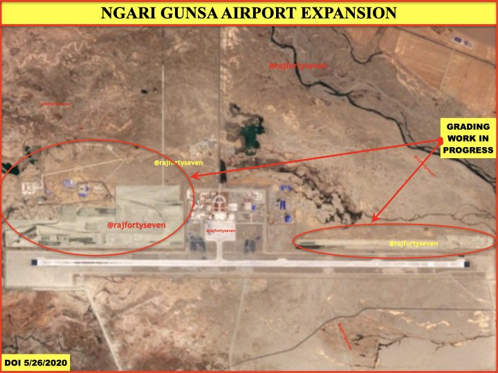 rajfortyseven's tweet photo. #China in #occupied #Tibet.
#Ngari #Gunsa airport #NGQ being expanded.
Grading work going on for a possible taxiway & apron. https://t.co/IuAUIVcZHP
