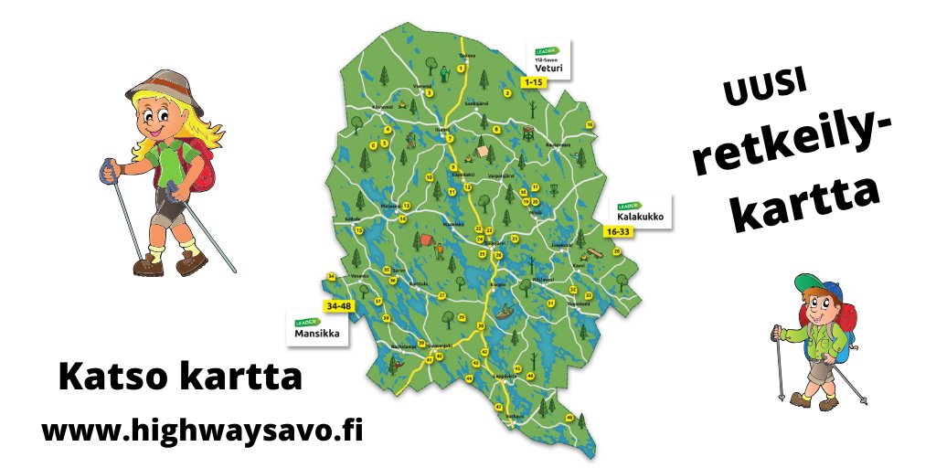 Nyt on hyvä hetki kesäretkelle! Uudessa kartassamme paikallisten ihmisten ja Leader-rahoituksen voimin toteutettuja, upeita kohteita! Poimi vinkit
highwaysavo.fi/retkeilykartta/
#lähiluonto #retkeily #leadersuomi