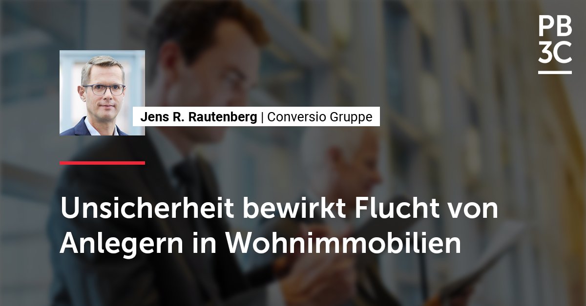 PB3C_GmbH's tweet photo. Heute in den #PB3C-News: Die #Coronakrise könnte eine Flucht von #Anlegern am #Wohnimmobilienmarkt bewirken. Lesen Sie mehr dazu im Kommentar von Jens Rautenberg von der Conversio Gruppe: https://t.co/NcQLmQGFSU
#PB3CNews #Immobilienwirtschaft #realestate https://t.co/hJFhjMp1Xm