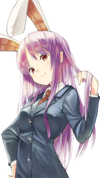 うどんげちゃんで髪の描き方と服の質感の練習 