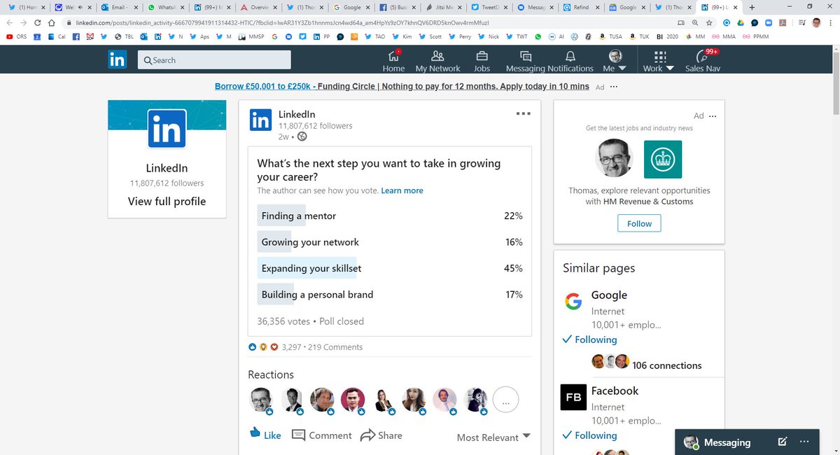 thomaspower's tweet image. 1000 engagements @twitter 713 votes  also compare with @linkedin linkedin.com/posts/linkedin… #SMBN versus #SBNM simply be removing the word #career