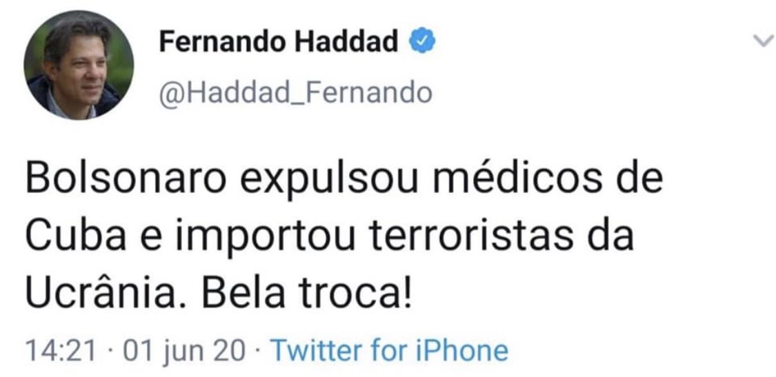 FabianaTronenko's tweet photo. Lamento @Haddad_Fernando o seu desconhecimento quanto a honra do povo ucraniano. O sr. deveria estudar um pouco mais e ter mais cuidado com o que fala. Só falta lembrar para o senhor o caso do Lusvarghi que foi condenado a 13 anos por terrorismo na Ucrânia. RESPEITE O NOSSO POVO! https://t.co/YkHvuxZOgy