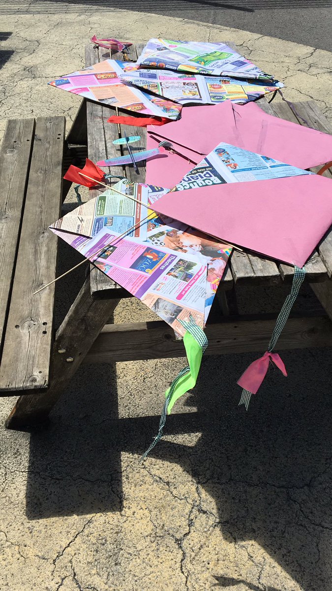 Kite making at school today 😊 I wonder if they will fly?