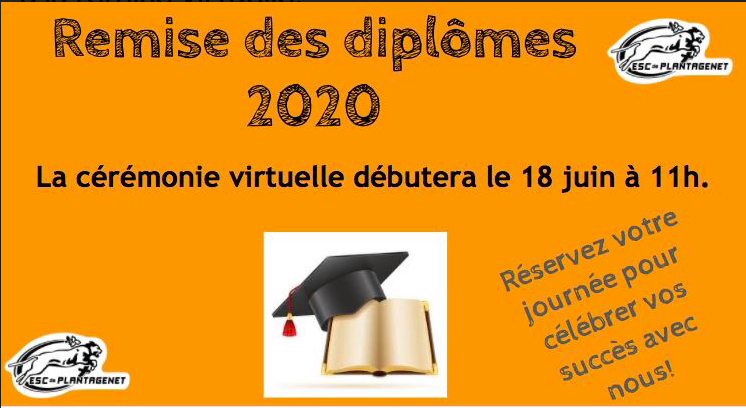 Remise des diplômes à l'ESC de Plantagenet!