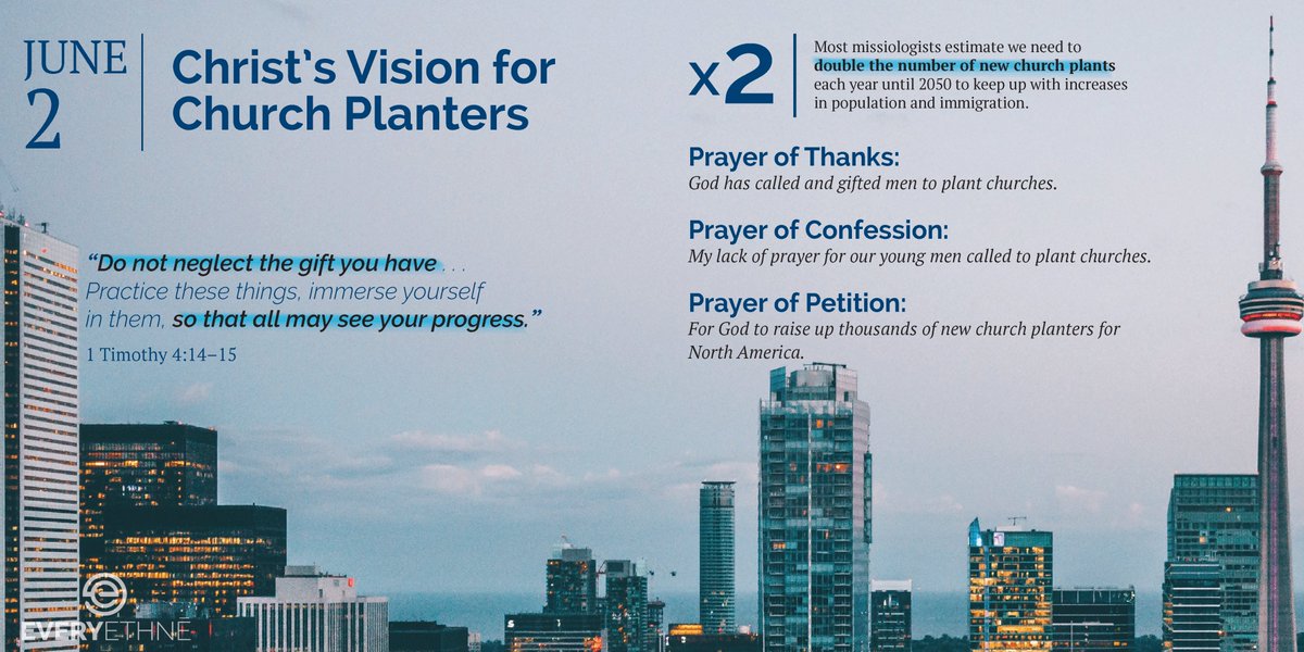 EveryEthne's tweet photo. Week of Prayer Day 3: Today, we are praying that God would call and equip church planters to lead new church plants all across North America. #EEWeekOfPrayer

https://t.co/fkWXjfyX7Z https://t.co/mUlb6zoZUY