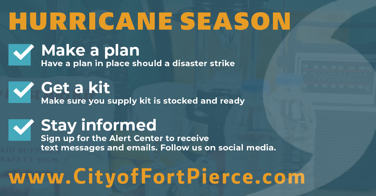 With hurricane season here and tropics becoming active, stay informed by subscribing to our alert center at cityoffortpierce.com