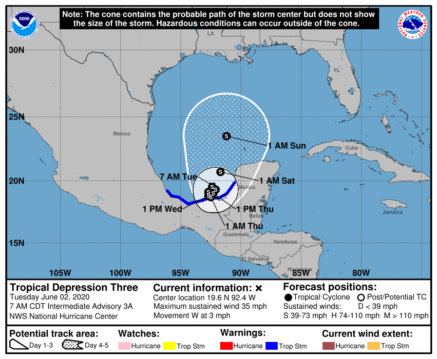 ContactRelief's tweet photo. Tropical Storm Cristobal expected to form later today.  Possible threat to central Gulf Coast from Texas to Mississippi.  ContactRelief is issuing Tropical Weather Strategy alerts to its customers.  Find out how you can avoid disaster by becoming a ContactRelief subscriber today. https://t.co/dGrOSQl44i