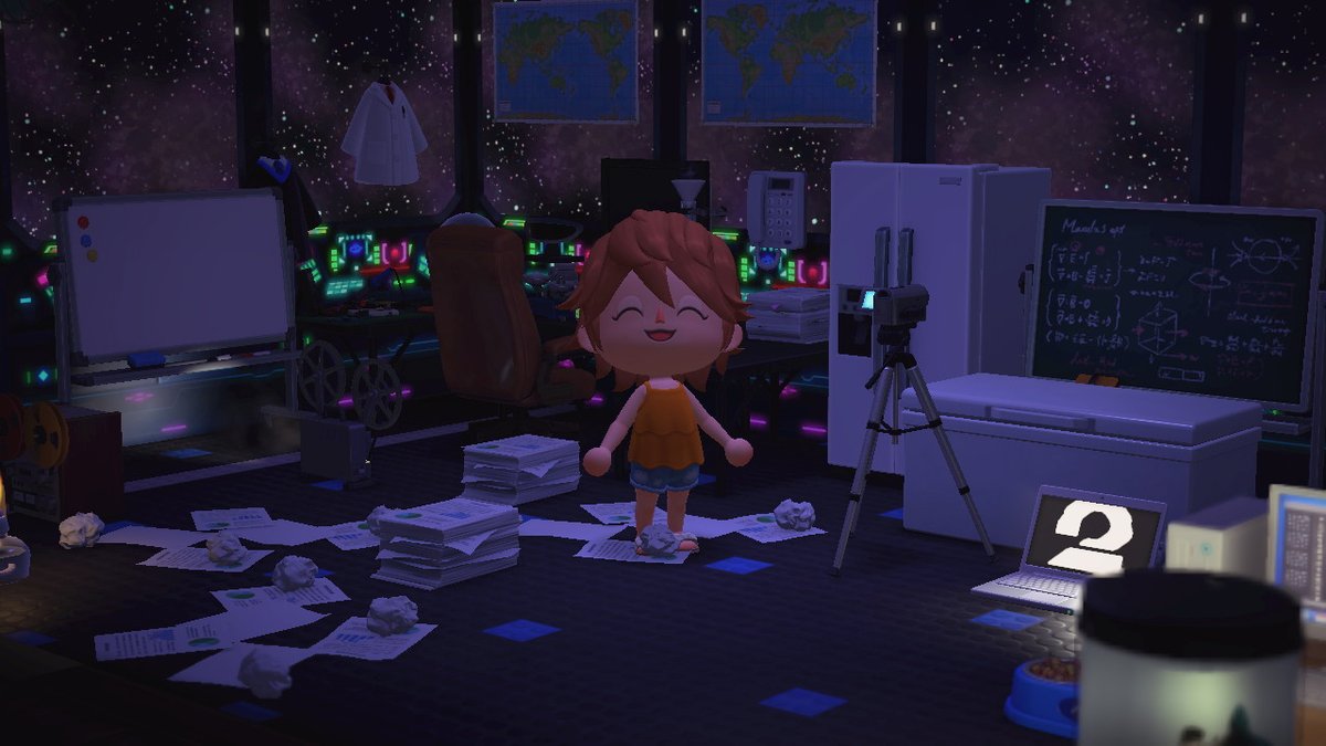Bane バネ フーコちゃんから宇宙船の壁紙もらったー 研究室がキレイ どうぶつの森 Animalcrossing Acnh Nintendoswitch あつ森 あつまれどうぶつの森