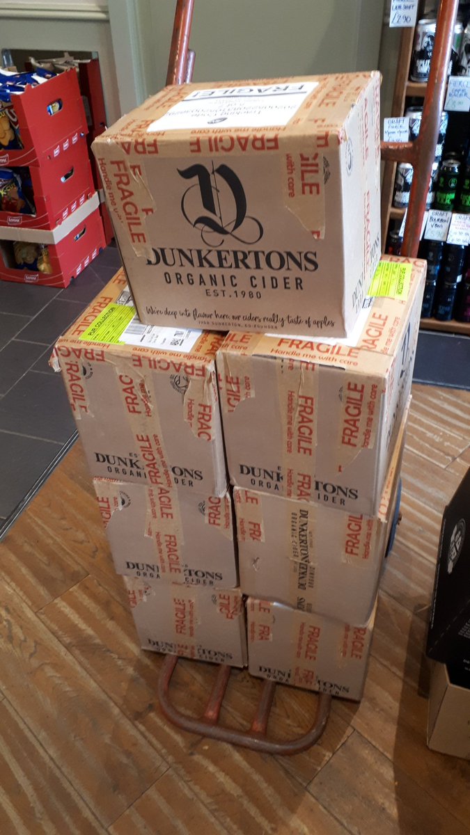 Some lovely single apple variety organic ciders from <a href="/Dunkertons/">Dunkertons Organic Cider</a> just arrived. All environmentally friendly packed as well #plasticfree