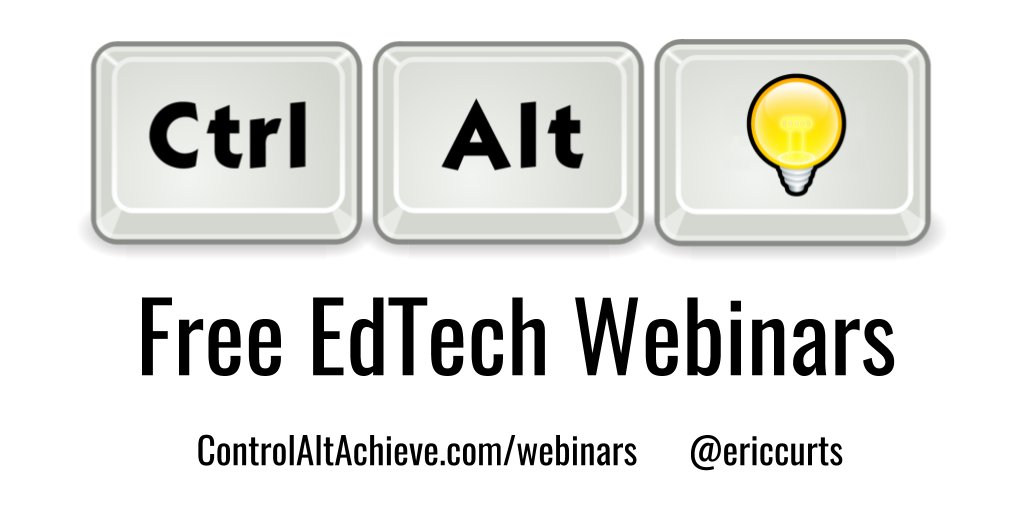 ericcurts's tweet photo. Learn Something New with Dozens of Free EdTech Webinars https://t.co/U28DDMHm63
#ControlAltAchieve https://t.co/Q2pk9avt90