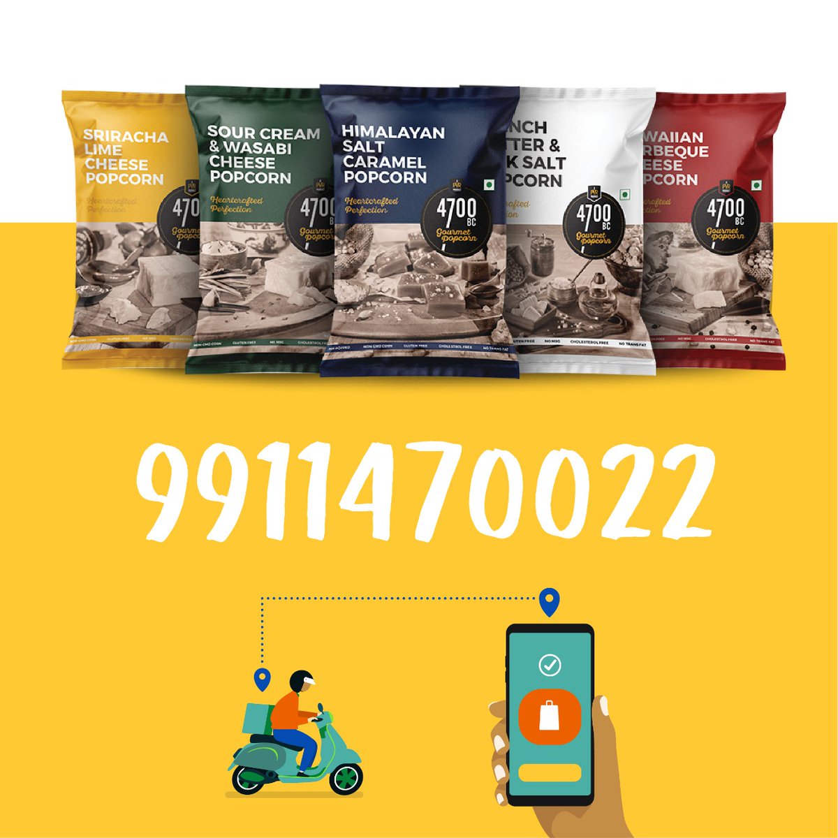 4700BC_'s tweet photo. Your favourite #gourmetpopcorn right at your doorstep! Stay home and stock up. ๐ค #lockandpop ๐ฟ
#popcorn #4700bc #lockdown https://t.co/6JyFq0FeMx