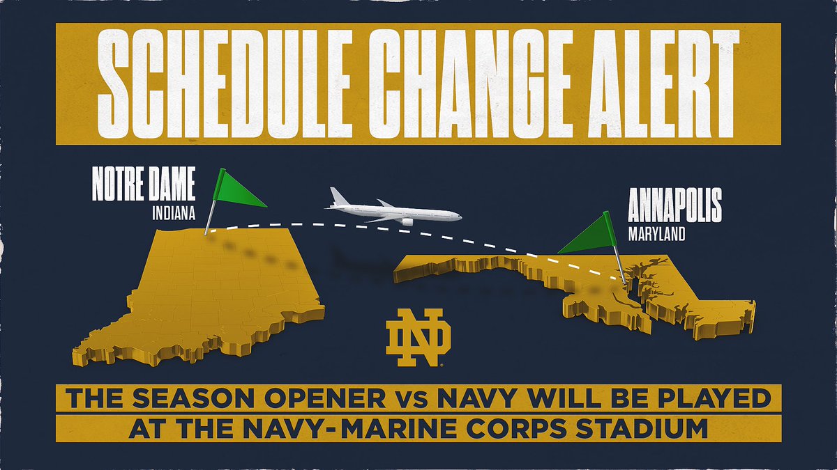 NDFootball's tweet photo. Fighting Irish 🛫 Annapolis, MD 

🔗: https://t.co/SAtmc1FOwX

#GoIrish https://t.co/rBGRIhoBuo