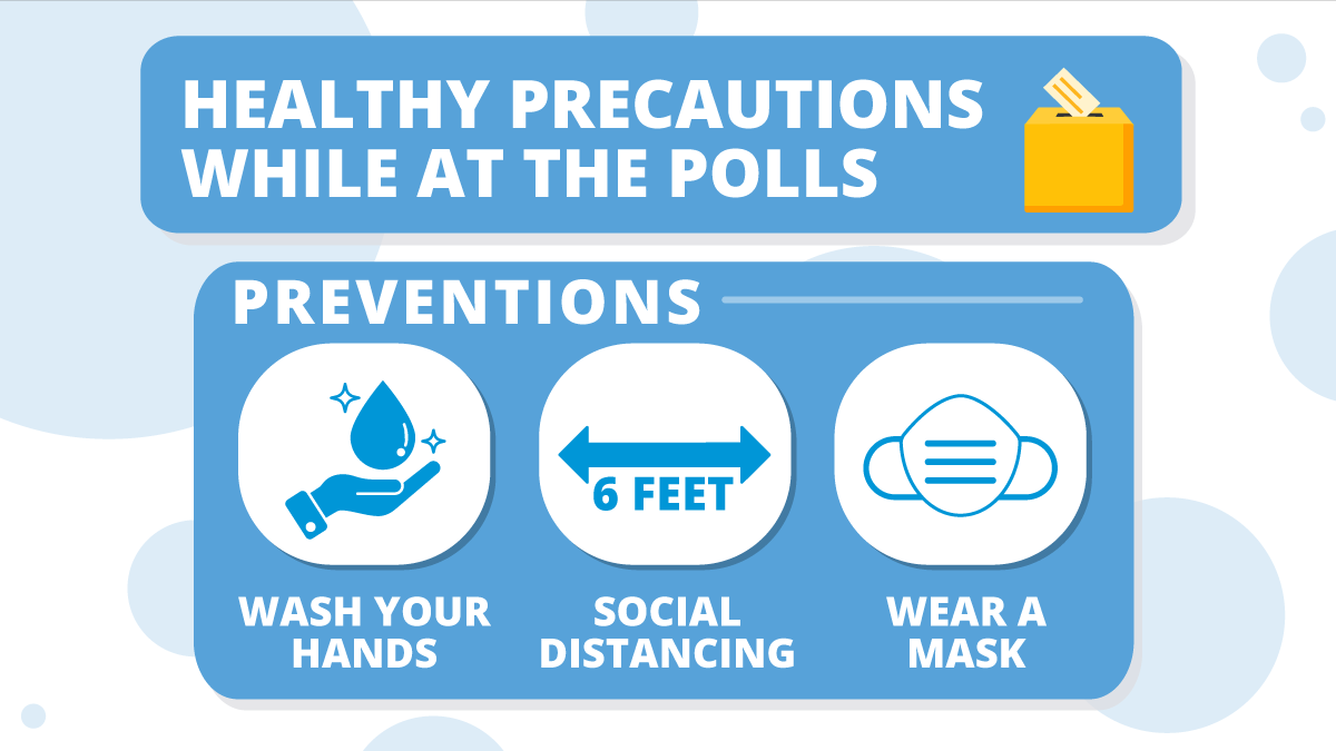 If you are going to a polling place on election day, help prevent the spread of illnesses: 

-Wash your hands before and after you vote
-Maintain social distance
-Wear a mask

Read more on how to protect yourself: on.pa.gov/AtThePolls