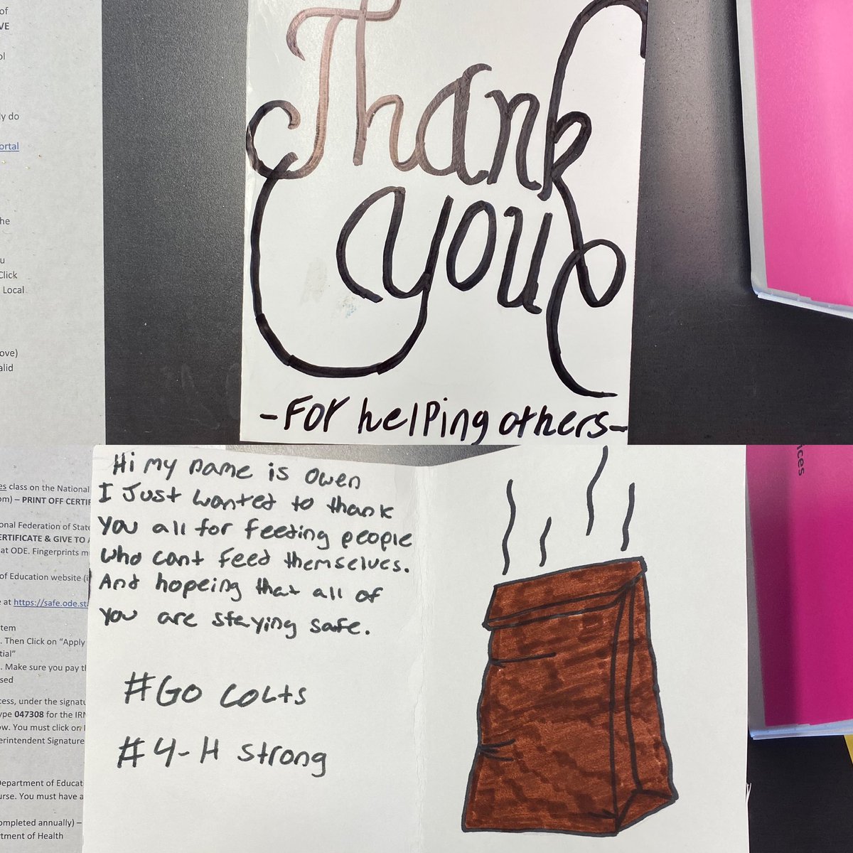 RHLSD_Colts's tweet photo. More awesome thank you cards from our local 4H clubs! #4Hstrong https://t.co/XPNBLjkGEv