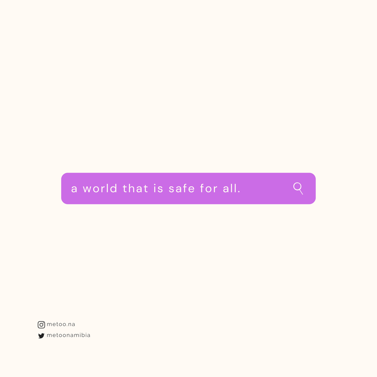 MetooNamibia's tweet photo. Safe for women.
Safe for the LBGTQ+ community.
Safe for black people.
#EndRapeCulture #MeTooNamibia #BlackLivesMatter #PRIDE2020 #PrideMonth2020 #PRIDE https://t.co/9DzDptex9g