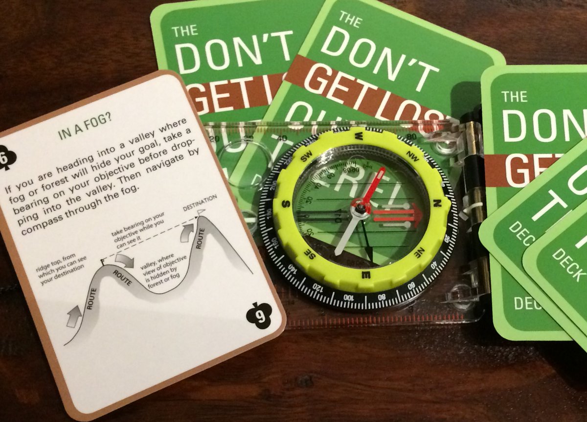 Don't Get Lost Out There! card of week: Fog can throw off your navigation if you're relying completely on visuals. Be sure to take a bearing while you can still see you goal &amp; the fog won't throw you off as much #Kamloops #searchandrescue #BCSAR (JS)