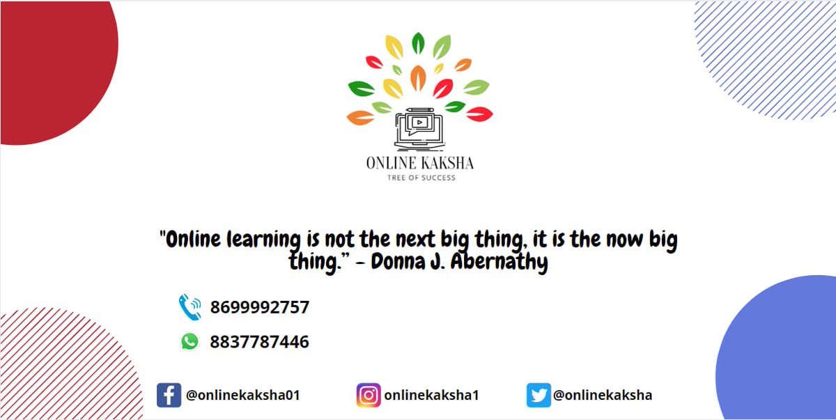 OnlineKaksha's tweet photo. "ONLINE LEARNING IS NOT THE NEXT BIG THING, IT IS THE NOW BIG THING.
.
#Education4All #EducationMinisterGoesLive
#AcademicChatter #100daysofcode #blackouttueday #BlackInNature #1000wordsofsummer #BlackBirdersWeek #BelowDeckMed #onlinelearning #learningfromhome https://t.co/TAVMUyTdk4