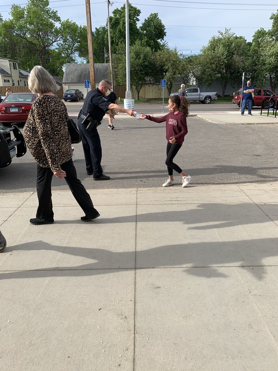 I am normally not one to share but a long hot morning waiting outside at the Moorhead DMV and <a href="/MoorheadSchools/">Moorhead Area Public Schools</a> Resource Officer pulls up with a cooler full of cold water. A little positive in the world today! #BeKind