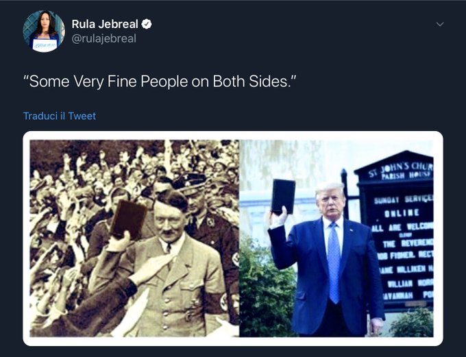 Rula Jebreal smascherata da Twitter: la foto di Trump e Hitler  ...