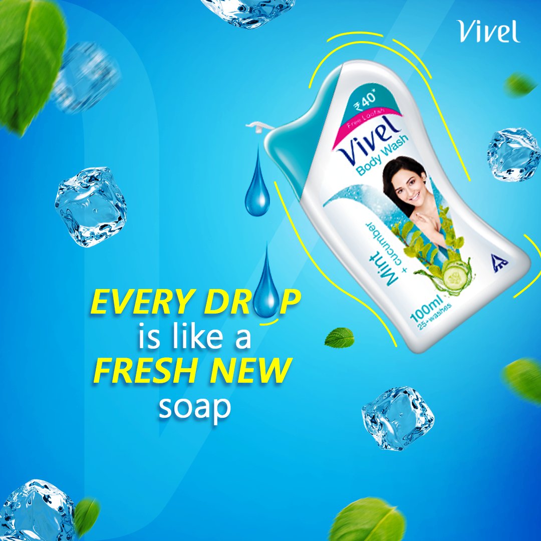 Feel the goodness of a new soap with every drop of Vivel Body Wash. Switch to a hygienic way of caring for your skin. Hygiene ke sath #AbSamjhautaNahin