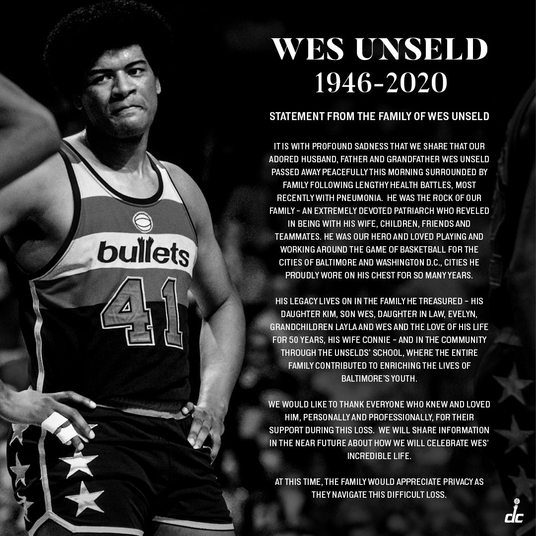 NBA efsanesi Wes Unseld hayatını kaybetti