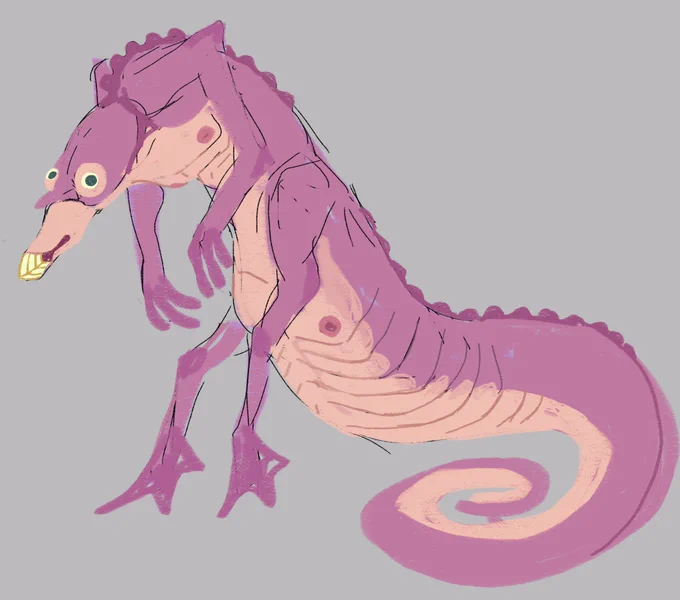 A very rough attempt at what Hippocampi might look like in Debbie's setting, who are probably gonna end up being awful looking seahorse people 