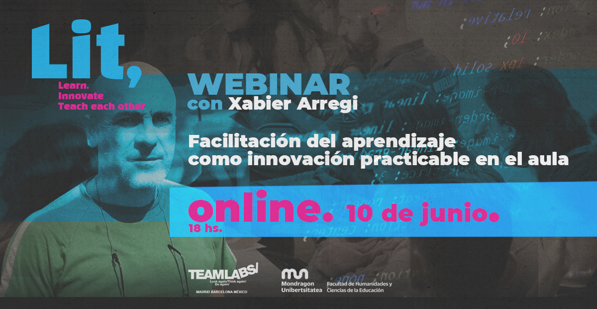 Huhezi's tweet photo. Xabier Arregi Fakultateko ikertzaileak webinarra eskainiko du, ekainaren 10ean, 18:00etan: "Facilitación del aprendizaje como innovación praticable en el aula". #LitMaster Izen-ematea:
https://t.co/l79U8Qm0Zy
@MUprofesionales @MUnibertsitatea + @teamlabs https://t.co/wB7KG0XYwp
