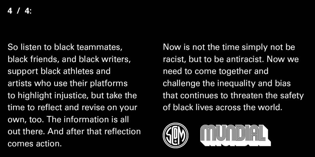 A statement from @scdmundial and @MundialMag. #blackouttuesday