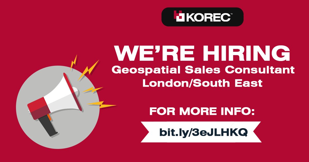 We're hiring! If you are passionate about providing world-class geospatial technology to industry professionals then check out our new role.

For more info go to: 
bit.ly/3eJLHKQ