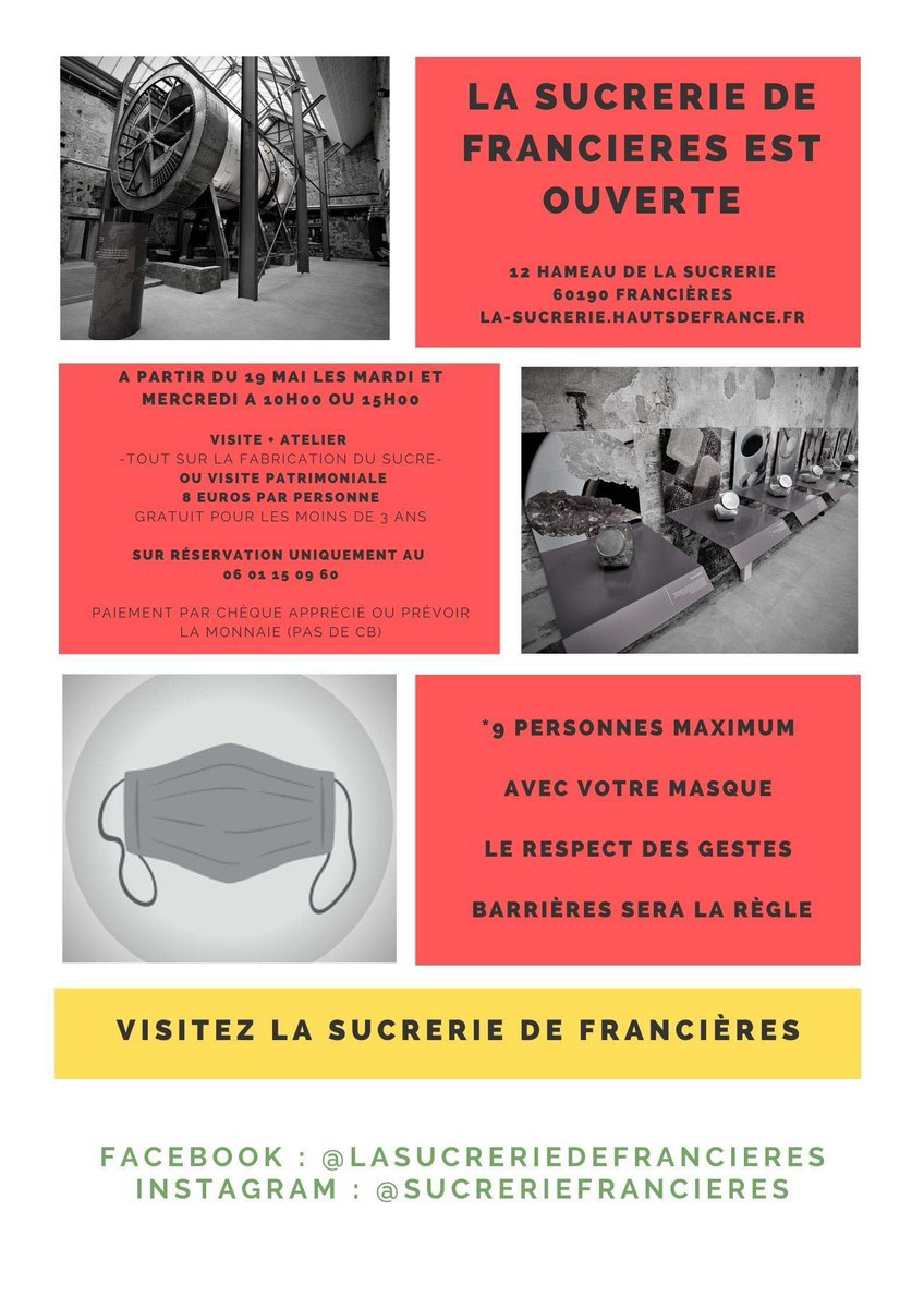 SucreriePSHDF's tweet photo. La Sucrerie est ouverte les mardis et mercredis #hautsdefrance #oise #culture https://t.co/oqHDK18zJq