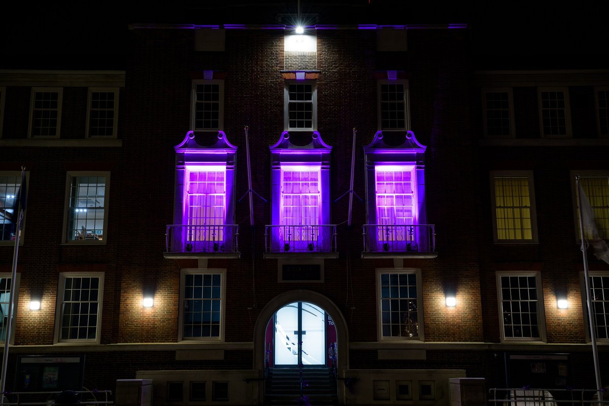 Barking Town Hall is today &amp; tonight illuminated in purple to show our solidarity with everyone shocked by the tragic death of George Floyd. We want to show that Barking and Dagenham stands against racism. There is no place for racism in our borough or world.