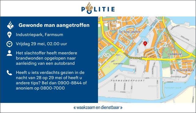 Man ernstig gewond na autobrand; politie tast in duister over oorzaak - #Groningen -..