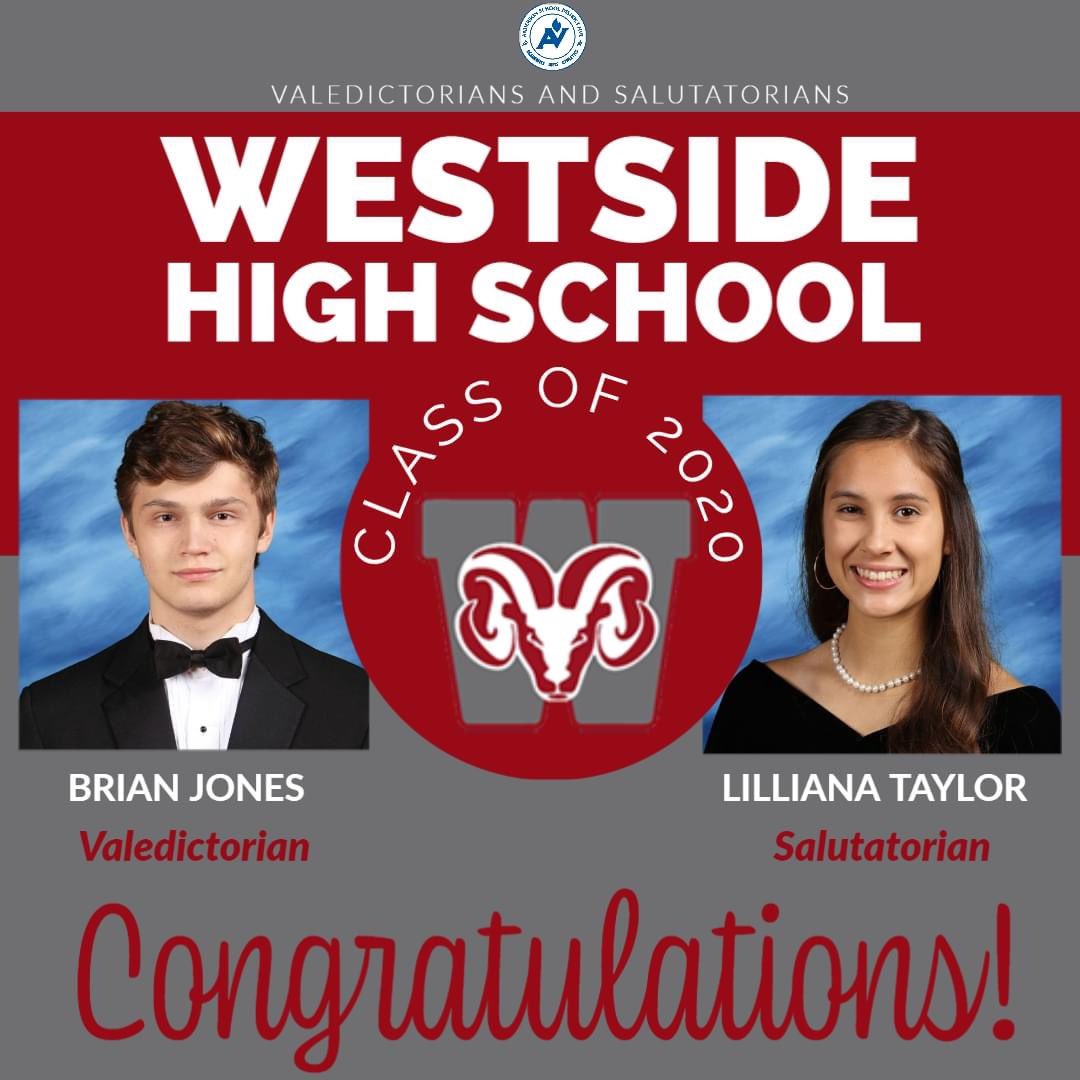 Congratulations to our Valedictorian, Brian Jones and our Salutatorian, Lily Taylor! <a href="/AndersonFive/">Anderson Five</a>
