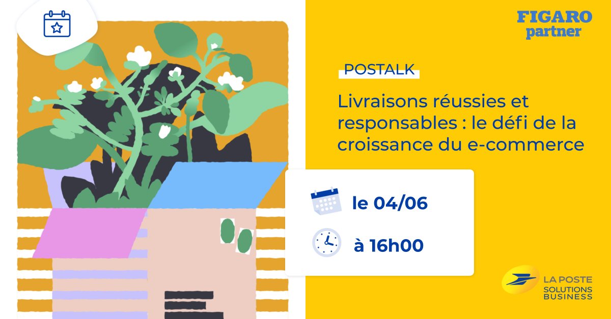 LaPosteBusiness's tweet image. [POSTALK- LPSB &amp;amp; @Le_Figaro - 4/06 à 16h] Si 6 consommateurs sur 10 déclarent continuer à acheter en ligne après la crise, le #ECommerce doit faire face à des enjeux. La réponse de Xavier Mallet, DG de #LaPoste-#Colissimo, lors du Talk avec #FigaroPartner :bit.ly/36Pq3Sr