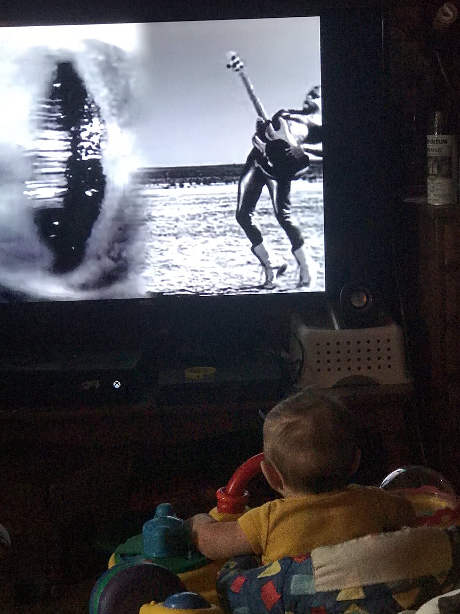 PrincessKayos's tweet image. He’s been listening to “Give It Away” by @ChiliPeppers since he’s was in utero, he loves this song, and the video!