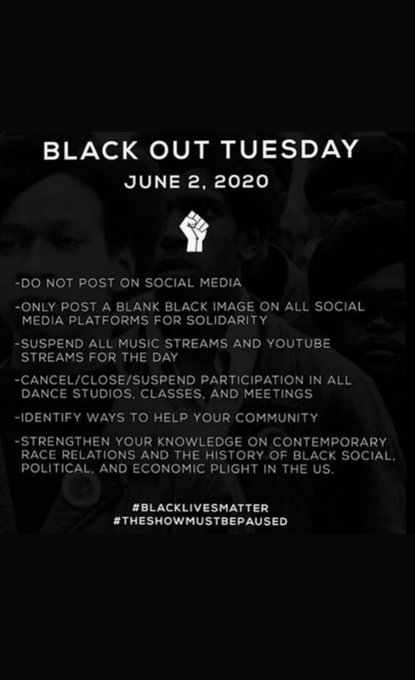 #BlackOutDay2020 #blackoutuesday https://t.co/2JEWobMWLc<a href="/tag/blackoutday2020"class="tags">#BlackOutDay2020</a><a href="/tag/blackoutuesday"class="tags">#blackoutuesday</a>