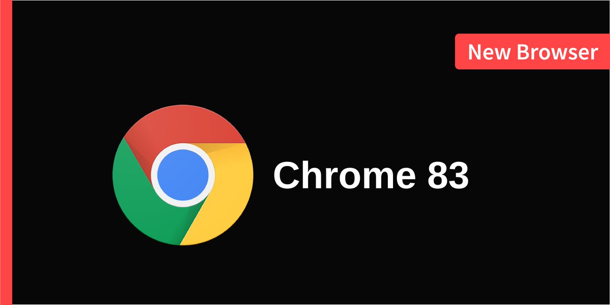 browserstack's tweet image. #Chrome 83 is now available for testing on BrowserStack!
The latest Chrome version has updated form controls and a new API to measure the memory usage of your page and detect memory leaks. 
View all available browsers - ow.ly/C8mz50zX16i
#webtesting #FragmentationTesting