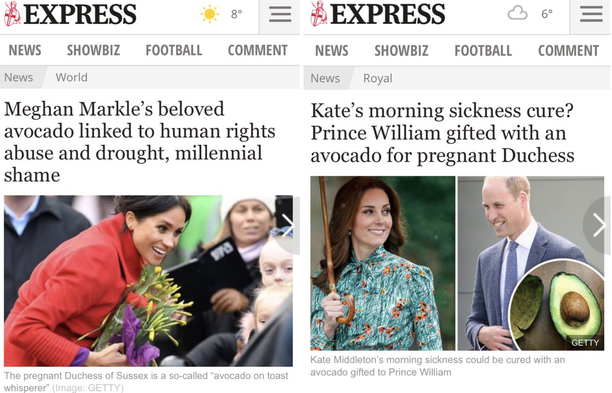 The consistent hounding of Meghan Markle by the press. None of this energy was given to Kate.
