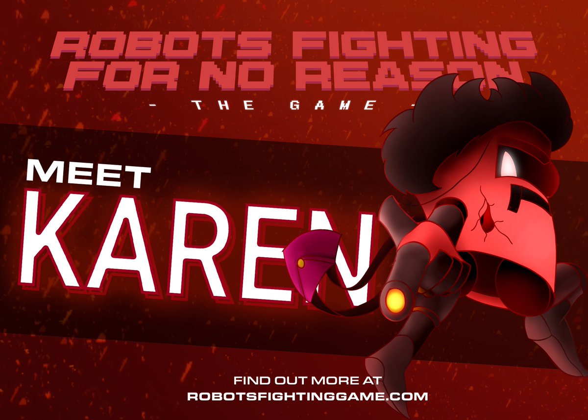 Karen's ready to speak to your manager! She's one of the playable characters in <a href="/LastGameOrder/">LastGameOrder</a>'s Robots Fighting For No Reason, their first game which will be published on the #NintendoSwitch!

#gamedev #gamedevelopment #indiedev #madewithunity #voxelart #rffnr #comingtoswitch