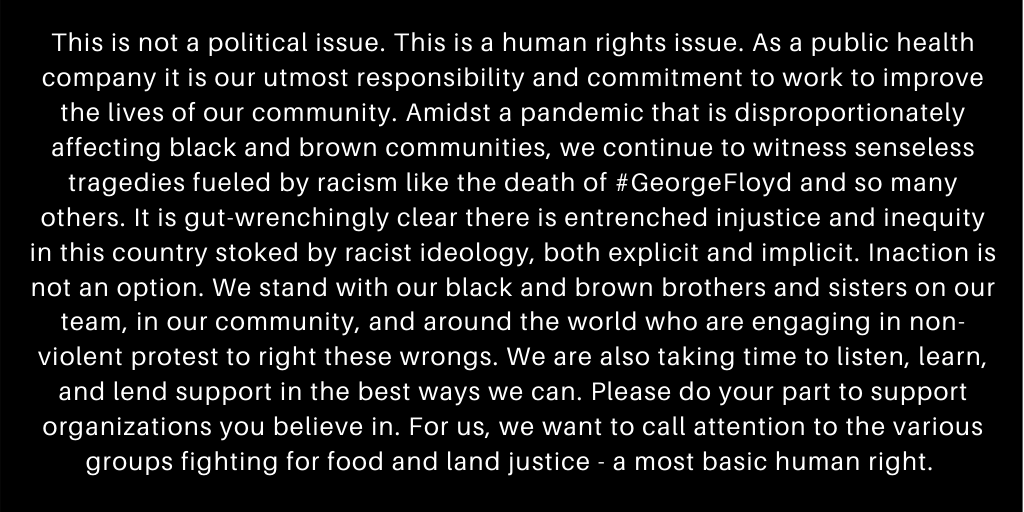 myDietID's tweet photo. This is not a political issue. It is a human rights issue. Support organizations fighting for justice, like the ones featured on this @civileats list. https://t.co/TZXjmFvava https://t.co/0gpSQDt8Pz