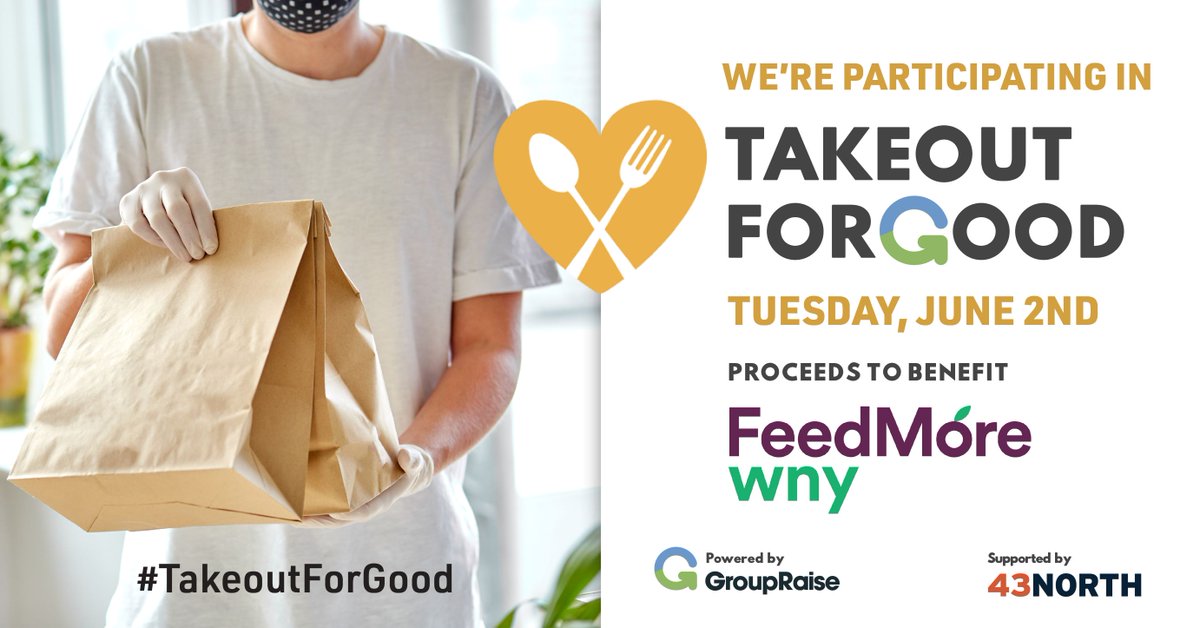 glenparktavern's tweet photo. Join us in helping feed our hungry in WNY. Tuesday June 2 a portion of all sales will be donated to FeedMore WNY. #initsoletswinit. #takeoutforgood Glen Park Tavern Menu https://t.co/A64OCiYsN1 https://t.co/8kOEZfWSL1